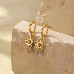 Bohemian sun hoop earrings N544